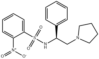 (S)-2-Nitro-N-(1-phenyl-2-(pyrrolidin-1-yl)ethyl)benzenesulfonamide