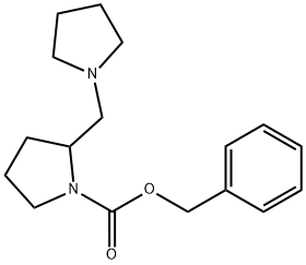 2-(吡咯烷基-1-基甲基)吡咯烷-1-羧酸苄酯 结构式