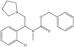 1-PYRROLIDIN-2-(2'-CHLOROPHENYL)-2-(N-CBZ-N-METHYL)AMINO-ETHANE
 结构式