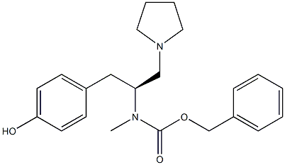 (S)-1-PYRROLIDIN-2-(4'-HYDROXYBENZYL)-2-(N-CBZ-N-METHYL)AMINO-ETHANE
 结构式