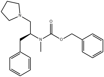 苄基(S)-甲基(1-苯基-3-(吡咯烷-1-基)丙-2-基)氨基甲酸酯 结构式