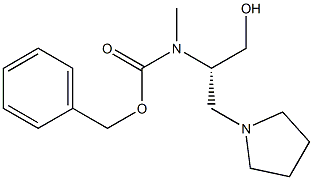 苄基(S)-(1-羟基-3-(吡咯烷-1-基)丙-2-基)(甲基)氨基甲酸酯 结构式