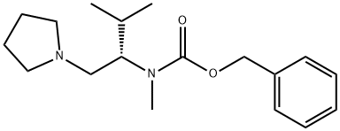 (S)-甲基(3-甲基-1-(吡咯烷基-1-基)丁烷-2-基)氨基甲酸苄酯 结构式
