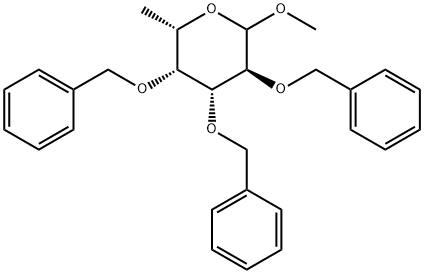 甲基-2,3,4-三-O-苄基-L-岩藻吡喃糖 结构式