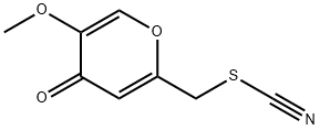 Thiocyanic acid, (5-methoxy-4-oxo-4H-pyran-2-yl)methyl ester (9CI) 结构式