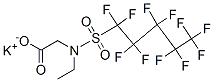 N-乙基-N-[(十一氟戊基)磺酰基]甘氨酸钾盐 结构式