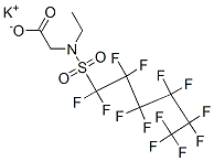 N-乙基-N-[(十三氟己基)磺酰基]甘氨酸钾盐 结构式