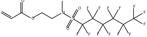 丙烯酸(N-甲基全氟己基磺酰胺基)乙酯 结构式