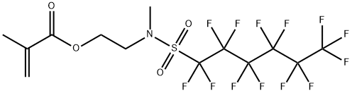 甲基丙烯酸[2-(1,1,2,2,3,3,4,4,5,5,6,6,6-十三氟-N-甲基己基磺酰氨基)乙基]酯 结构式