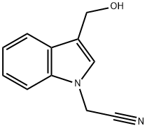 1H-INDOLE-1-ACETONITRILE, 3-(HYDROXYMETHYL)- 结构式