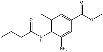 3-甲基-4-丁酰氨基-5-氨基苯甲酸甲酯 结构式