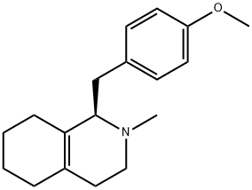 (R)-1,2,3,4,5,6,7,8-octahydro-1-[(4-methoxyphenyl)methyl]-2-methylisoquinoline 结构式