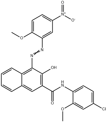 N-(4-chloro-2-methoxyphenyl)-3-hydroxy-4-[(2-methoxy-5-nitrophenyl)azo]naphthalene-2-carboxamide  结构式