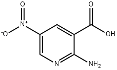 2-氨基-5-硝基烟酸 结构式