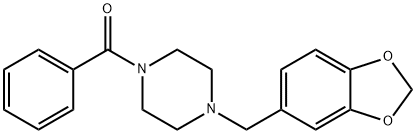 1-(1,3-Benzodioxol-5-ylmethyl)-4-benzoylpiperazine 结构式