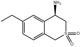 1H-2-Benzothiopyran-4-amine,6-ethyl-3,4-dihydro-,2,2-dioxide,(4R)-(9CI) 结构式