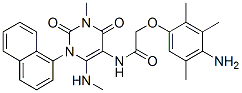 Acetamide,  2-(4-amino-2,3,5-trimethylphenoxy)-N-[1,2,3,4-tetrahydro-3-methyl-6-(methylamino)-1-(1-naphthalenyl)-2,4-dioxo-5-pyrimidinyl]- 结构式