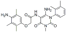 Acetamide,  N-[6-amino-1-(2,3-dimethylphenyl)-1,2,3,4-tetrahydro-3-methyl-2,4-dioxo-5-pyrimidinyl]-2-(4-amino-2,3,5-trimethylphenoxy)- 结构式