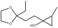 Cyclopropanol, 1-[2-(2-ethyl-1,3-dioxolan-2-yl)ethyl]-2-methyl- (9CI) 结构式