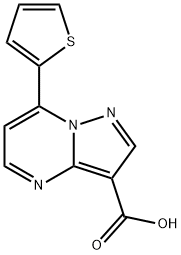 7-噻吩-2-基-吡唑[1,5-A]嘧啶-3-羧酸 结构式