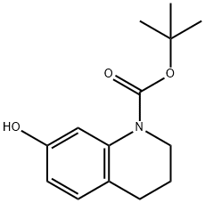 7-羟基-3,4-二氢喹啉-1(2H)-羧酸叔丁酯 结构式