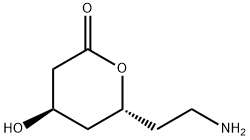 2H-Pyran-2-one, 6-(2-aminoethyl)tetrahydro-4-hydroxy-, (4R,6R)- (9CI) 结构式