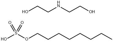 bis(2-hydroxyethyl)ammonium octyl sulphate 结构式