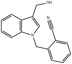 2-[[3-(HYDROXYMETHYL)-1H-INDOL-1-YL]METHYL]-BENZONITRILE 结构式