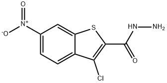 3-氯-6-硝基-2-苯并噻吩卡巴肼 结构式