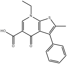 7-ETHYL-2-METHYL-4-OXO-3-PHENYL-4,7-DIHYDROTHIENO[2,3-B]PYRIDINE-5-CARBOXYLIC ACID 结构式