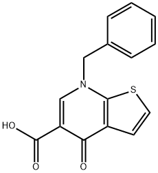 7-BENZYL-4-OXO-4,7-DIHYDROTHIENO[2,3-B]PYRIDINE-5-CARBOXYLIC ACID 结构式