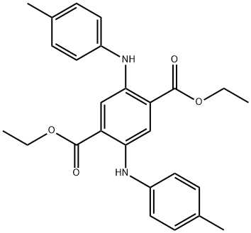 2,5-Bis[(4-methylphenyl)amino]-1,4-benzenedicarboxylic acid diethyl ester 结构式