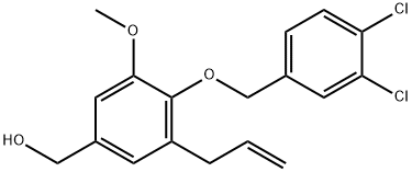 4-[(3,4-DICHLOROPHENYL)METHOXY]-3-METHOXY-5-(2-PROPENYL)-BENZENEMETHANOL 结构式