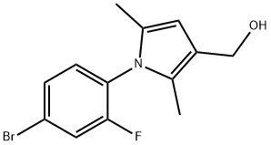 1-(4-BROMO-2-FLUOROPHENYL)-2,5-DIMETHYL-1H-PYRROLE-3-METHANOL 结构式