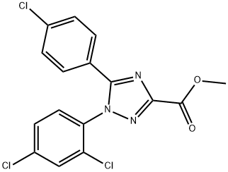 1H-1,2,4-Triazole-3-carboxylic  acid,5-(4-chlorophenyl)-1-(2,4-dichlorophenyl)-,methyl  ester 结构式