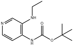 (3-(乙基氨基)吡啶-4-基)氨基甲酸叔丁酯 结构式