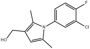 1-(3-CHLORO-4-FLUOROPHENYL)-2,5-DIMETHYL-1H-PYRROLE-3-METHANOL 结构式