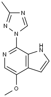 4-甲氧基-7-(3-甲基-1H-1,2,4-噻唑-1-基)-1H-吡咯并[2,3-C]吡啶 结构式
