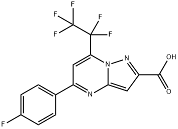 5-(4-氟苯基)-7-(1,1,2,2,2-五氟乙基)-2-吡唑[1,5-A]嘧啶羧酸 结构式
