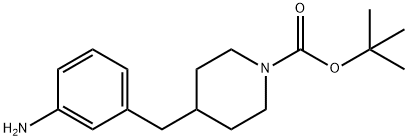 4-(3-氨基苄基)哌啶-1-羧酸叔丁酯 结构式