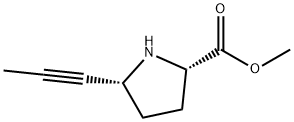 L-Proline, 5-(1-propynyl)-, methyl ester, (5R)- (9CI) 结构式