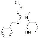 (哌啶-3-基甲基)氨基甲酸苄酯盐酸盐 结构式