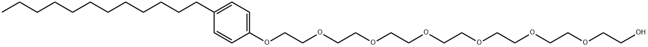 20-(4-dodecylphenoxy)-3,6,9,12,15,18-hexaoxaicosan-1-ol 结构式