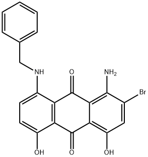 1-amino-2-bromo-4,5-dihydroxy-8-[(phenylmethyl)amino]anthraquinone 结构式