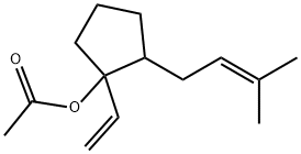 2-(3-methyl-2-butenyl)-1-vinylcyclopentyl acetate 结构式