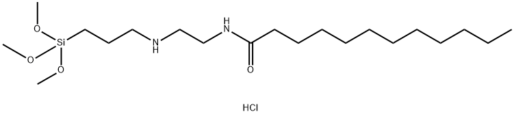 N-[2-[[3-(trimethoxysilyl)propyl]amino]ethyl]lauramide monohydrochloride 结构式