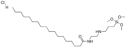 N-[2-[[3-(trimethoxysilyl)propyl]amino]ethyl]stearamide monohydrochloride 结构式