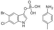 5-溴-6-氯-3-吲哚磷酸甲苯胺 结构式