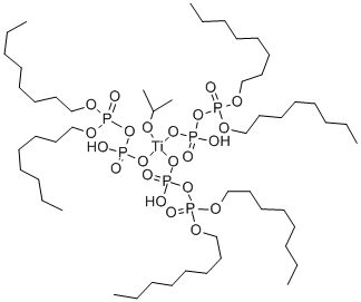 异丙基三(二辛基焦磷酸酰氧基)钛酸酯 结构式