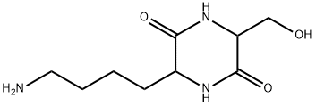 2,5-Piperazinedione, 3-(4-aminobutyl)-6-(hydroxymethyl)- (9CI) 结构式